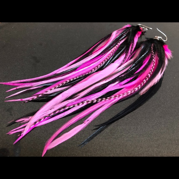 Real Feather Earrings ~ CELEBRATE - Picture 2 of 9